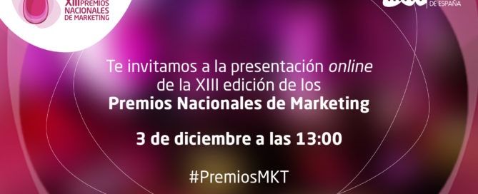 la presentación online de la XIII edición de los Premios Nacionales de Marketing
